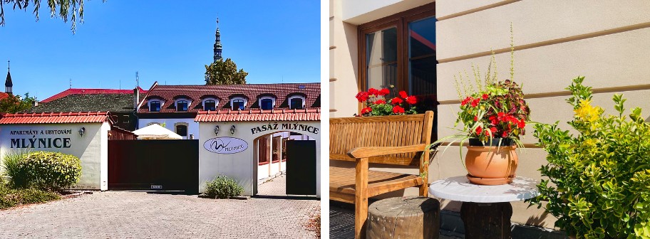 Banner dům, lavička